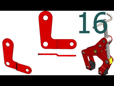 16-Project 49| Manual Clamp  |SolidWorks Tutorial: right elbow bar (mirror)