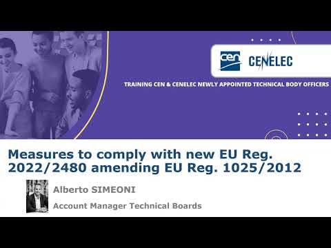 Compliance with EU Reg. 2022/2480 amending EU Reg. 1025/2012 - Technical Body Seminar 2023