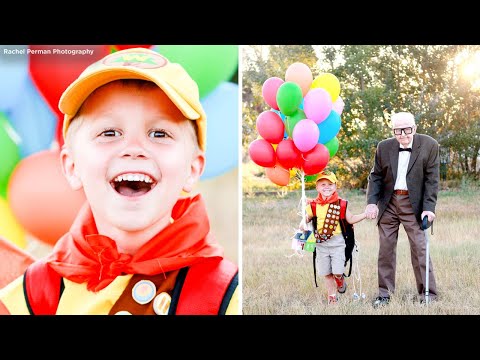 'Up' photoshoot features 5-year-old birthday boy, great-grandparents