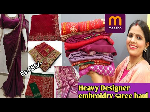 MEESHO Huge Latest Collection Saree Haul | Party wear/Trending Sarees/Readymade Blouse/Meesho haul