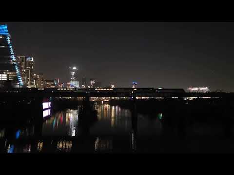 Amtrak crossing the Colorado River Austin Tx Mar 7 2025