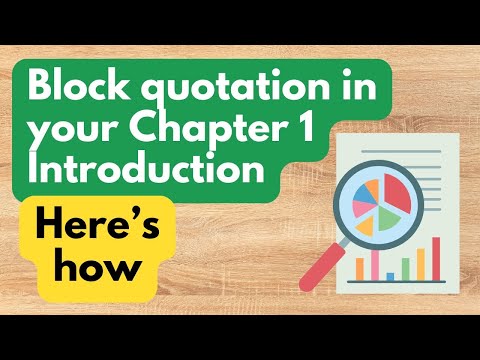 Chapter 1 Introduction: How to put a block quotation