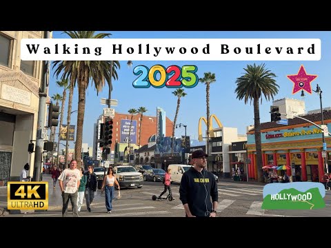 Walking Hollywood Boulevard | Walk Of Fame | LA | 2025 | Los Angeles | 4K TOUR