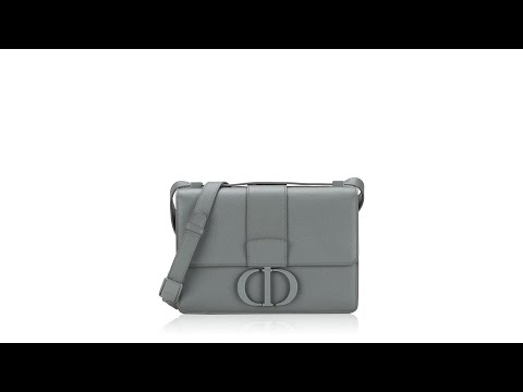 Christian Dior Ultra Matte Grained Calfskin 30 Montaigne Flap Bag Grey