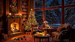 Cozy Christmas Ambience 🎄 Christmas Jazz Instrumental Music & Crackling Fireplace for Good Mood