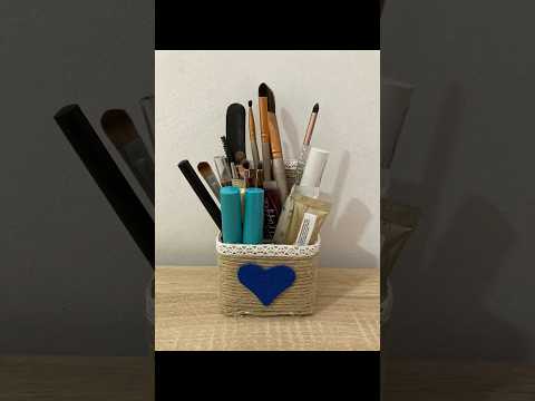 Organizador de maquillaje con material reciclado, con reciclaje #reciclajecreativo #creandoando