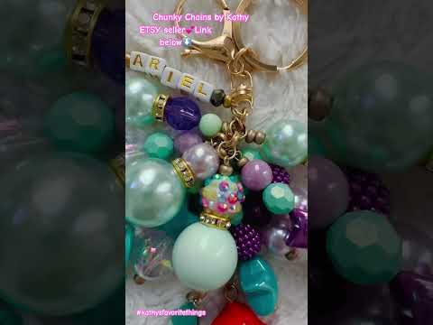 CHUNKY CHAINS #ChunkyChainsbyKathy #chunkychainskeychains #beadedkeychains #princessbeadedkeychains