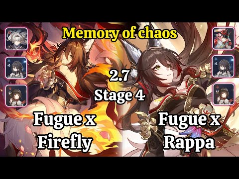 E1S0 Fugue x Firefly & E0S1 Rappa x Fugue Memory of chaos stage 12 clear / Honkai star rail