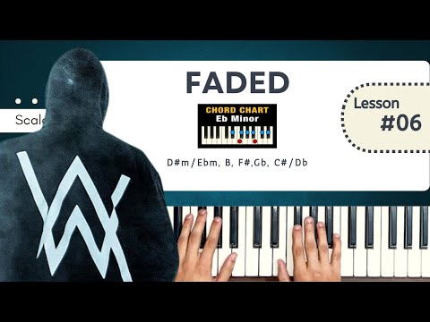 FADED Alan Walker | Easy Piano Lesson with Chords + Notes || The 88 Keys