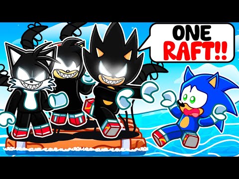 Trapped on a DARK SONIC Raft in Roblox!