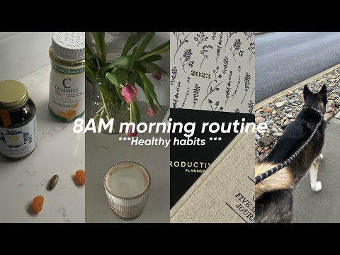 8AM morning routine | healthy & productive habits