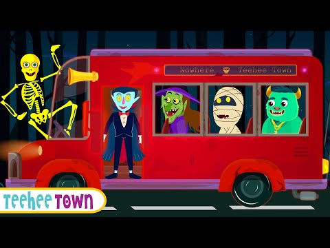 Creepy Wheels On The Bus + Spooky Skeletons Songs By Teehee Town