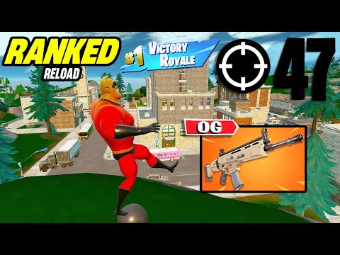 47 Elimination Solo Vs Squads "Ranked RELOAD" Gameplay Wins (Fortnite PS4 Controller On PC)