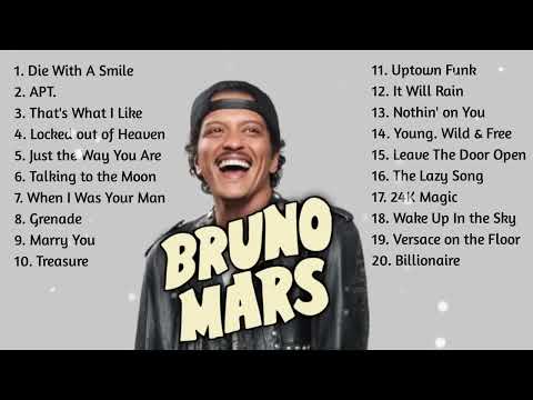 Bruno Mars 2025 Top 20 Hits Playlist -  Greatest Hits - Based on Latest Spotify daily streaming