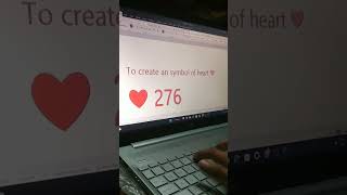 create an symbol of heart ❤ using simple word trick#heart #wordtricks