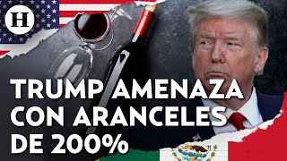 ¡Escala guerra comercial! Trump amenaza con imponer aranceles del 200% al alcohol de la UE