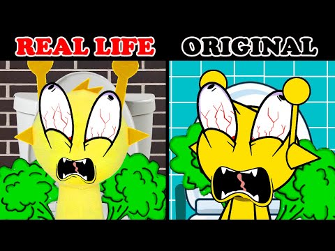 Best TikTok of Incredibox Sprunki: Simon has been waiting a long time! ORIGINAL vs Plush REAL LIFE