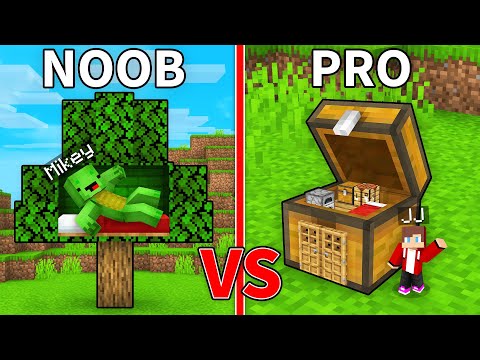 JJ TINY Base vs Mikey SECRET House Battle in Minecraft - Maizen