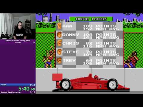 Danny Sullivan's Indy Heat on NES Speedrun in 8:44