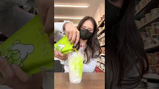 Korean Convenience Store drinks are on a different scale😱💚 #asmr #koreanconveniencestore