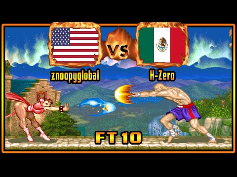 Super Street Fighter 2x - znoopyglobal (USA) VS (MEX) H-Zero [ssf2xj] [Fightcade] [FT10]