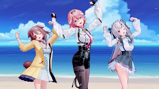 【ホロライブMMD】ラミィズバリバリワークアウト/ 鷹嶺ルイ・戌神ころね・百鬼あやめ #mmdホロライブ #mmd