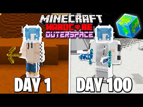 I Survived 100 Days in Outer Space on Hardcore Minecraft.. Here's What Happened..