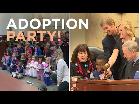 Kindergartener invites class to adoption hearing