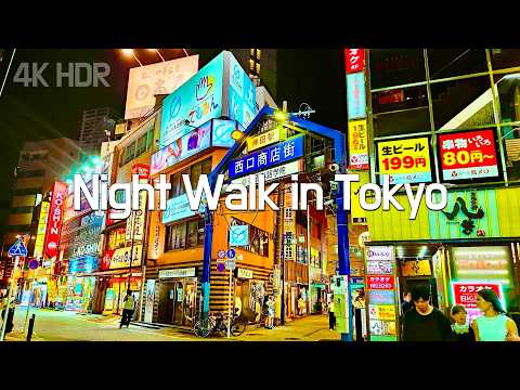 Night Walk from Kanda to Akihabara: Tokyo’s Electric Town & Entertainment District | 4K/HDR