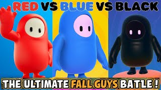 FALL GUYS Customs live🔴RED vs BLUE 🔵 vs BLACK⚫ COLOUR BATTLE #shortslive  #fallguys #fallguyslive