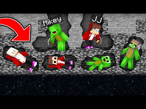 JJ and Mikey Rescued Families From UNDERGROUND BEDROCK Trap in Minecraft - Maizen