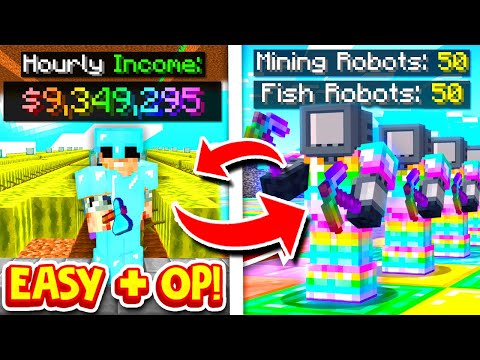 The EASIEST and MOST OP ROBOT SETUP in *NEW* SKYBLOCK MAP | Minecraft SKYBLOCK SERVER #5