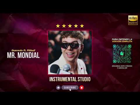 MR. MONDIAL - Quevedo ft. Pitbull  🎶 INSTRUMENTAL STUDIO (Filtrar IA)