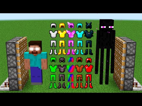 Herobrine + x99 enderman and all armors combined