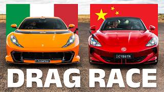 MG Cyberster vs Ferrari 812 Competizione DRAG RACE! V12 vs electric