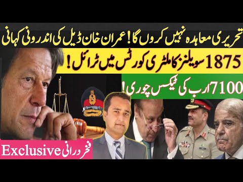 No written agreement for Imran Khan’s deal | 1875 civilians trial in military courts| Fakhar Durrani