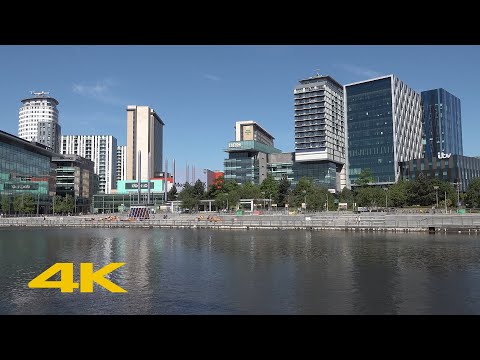 Salford Walk: Salford Quays & MediaCityUK【4K】