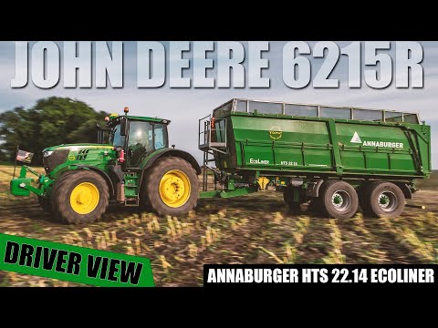 JOHN DEERE 6215R + ANNABURGER HTS 22.14 EcoLiner | GoPro/driver view