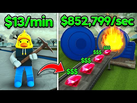 I Built MAX LEVEL Mining Factory that makes TONS OF CASH in Roblox!