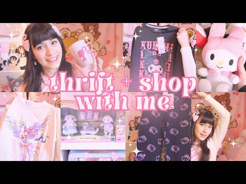 THRIFT & SHOP WITH ME 🎀₊ ⊹ alternative, sanrio, kawaii fashion finds ❤︎