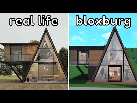 Building a TRIANGLE CABIN in Bloxburg!