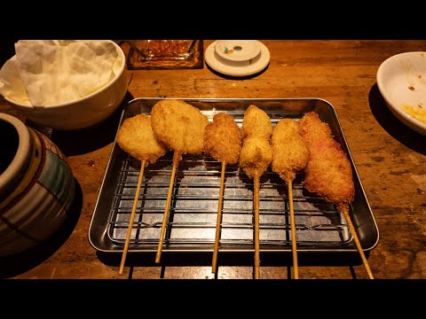 島さんぽ／グルメ／ 炭火 波之屋／焼鳥／炭火焼き／居酒屋／沖縄のあの店この店／食いしん坊万々歳／嘉手納／串カツ／泡盛残波／Osmo Pocket3「嘉手納の焼き鳥屋」おっさんVLOG #53