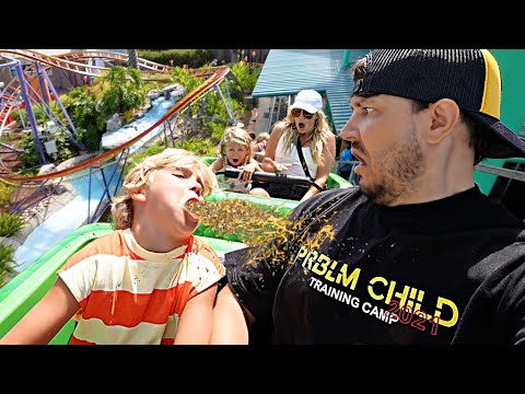 He PUKED all over EVERYONE on the RIDE! *Kicked Out*