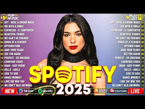 Billboard Pop Songs 2025 Playlist ✨Ed Sheeran, The Weeknd, Bruno Mars, Rihanna, Sia, Adele, Dua Lipa