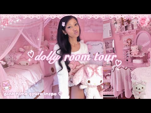 dolly room tour! ♡ pink girly, sanrio, hime gyaru inspired