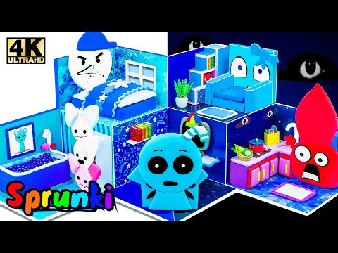 INCREDIBOX SPRUNKI & HORROR VERSIONS | Build Sprunki Cool As Ice House with 5 Room from Cardboard