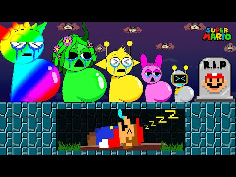 EVOLUTION of Sprunki Raibow R.I.P Mario in Super Mario Bros #sprunki