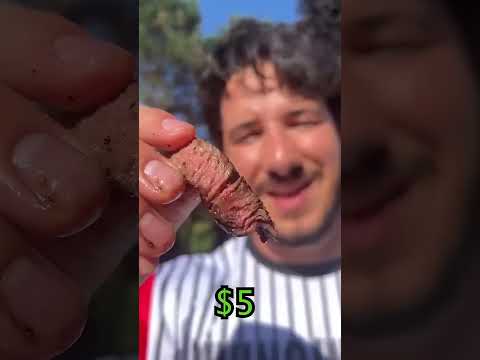 $5 vs $50 vs $500 Steak Comparison #viral #ytshorts