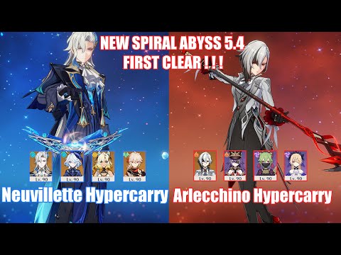 C1 Neuvillette Hypercarry & C0 Arlecchino Hypercarry | NEW Spiral Abyss 5.4 | Genshin Impact