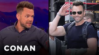 Joel McHale Flexed For The Paparazzi | CONAN on TBS